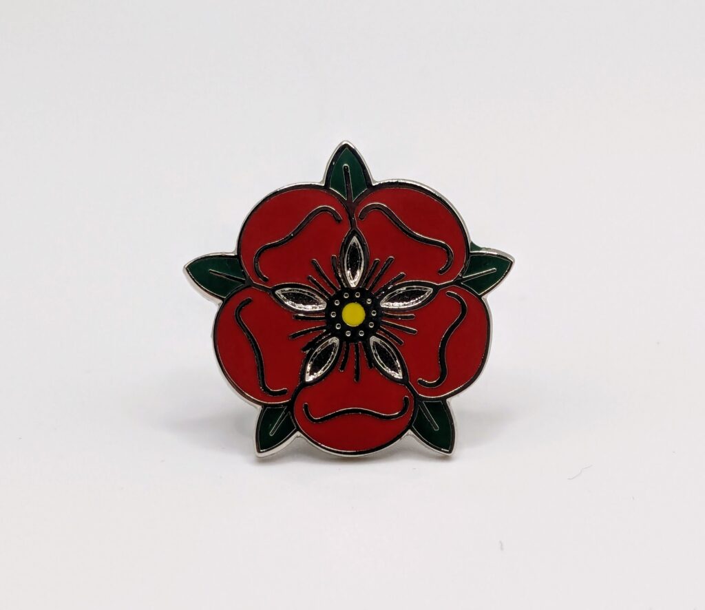 Lancashire Red Rose Pin Badge