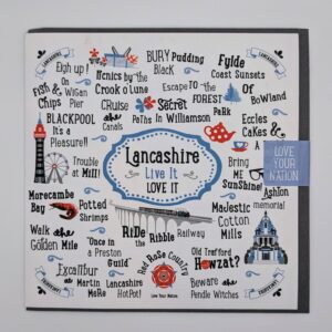 Lancashire Live It, Love It Greetings Card