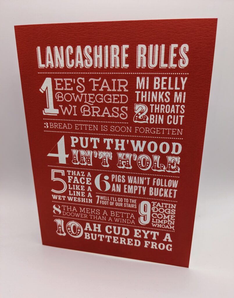 Lancashire Rules Greeting Card